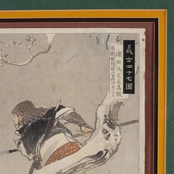 Teisai Sencho samt Adachi Ginko, färgträsnitt, 2 st. Japan, 1800/1900-tal.