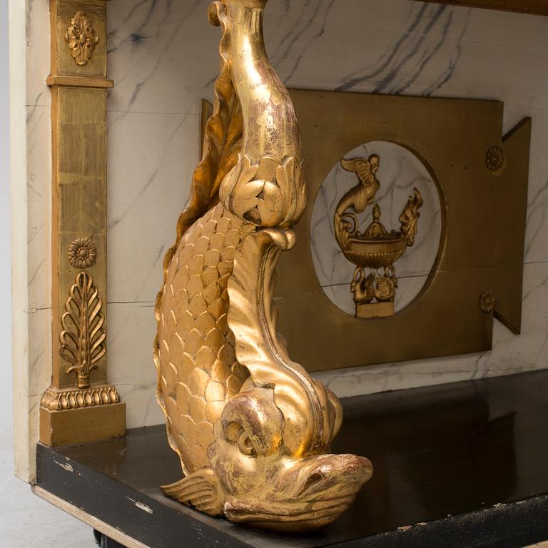A Swedish Empire early 19th Century console table by Petter Gustaf Bylander.