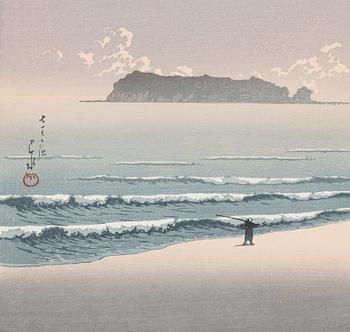 Kawase Bunjiro Hasui, after, "Seven-Mile Beach" (Shichiri-ga-hama), later part of the 20th century.