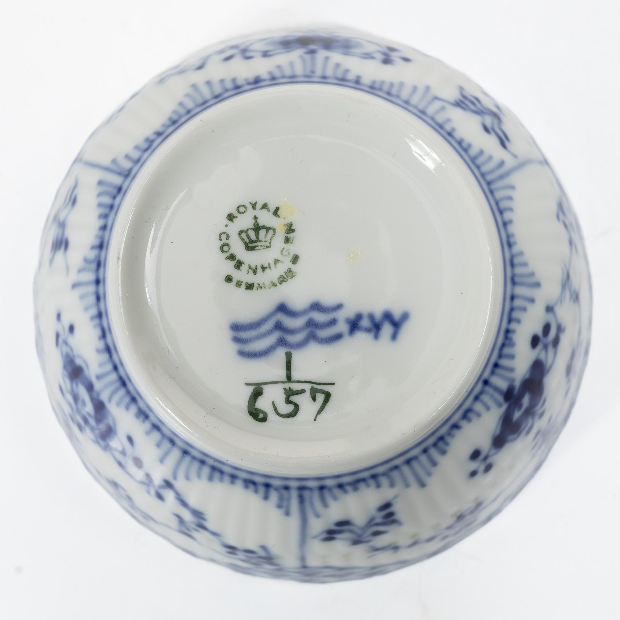 Royal Copenhagen, servisdelar, 6 st, "Musselmalet", Danmark.