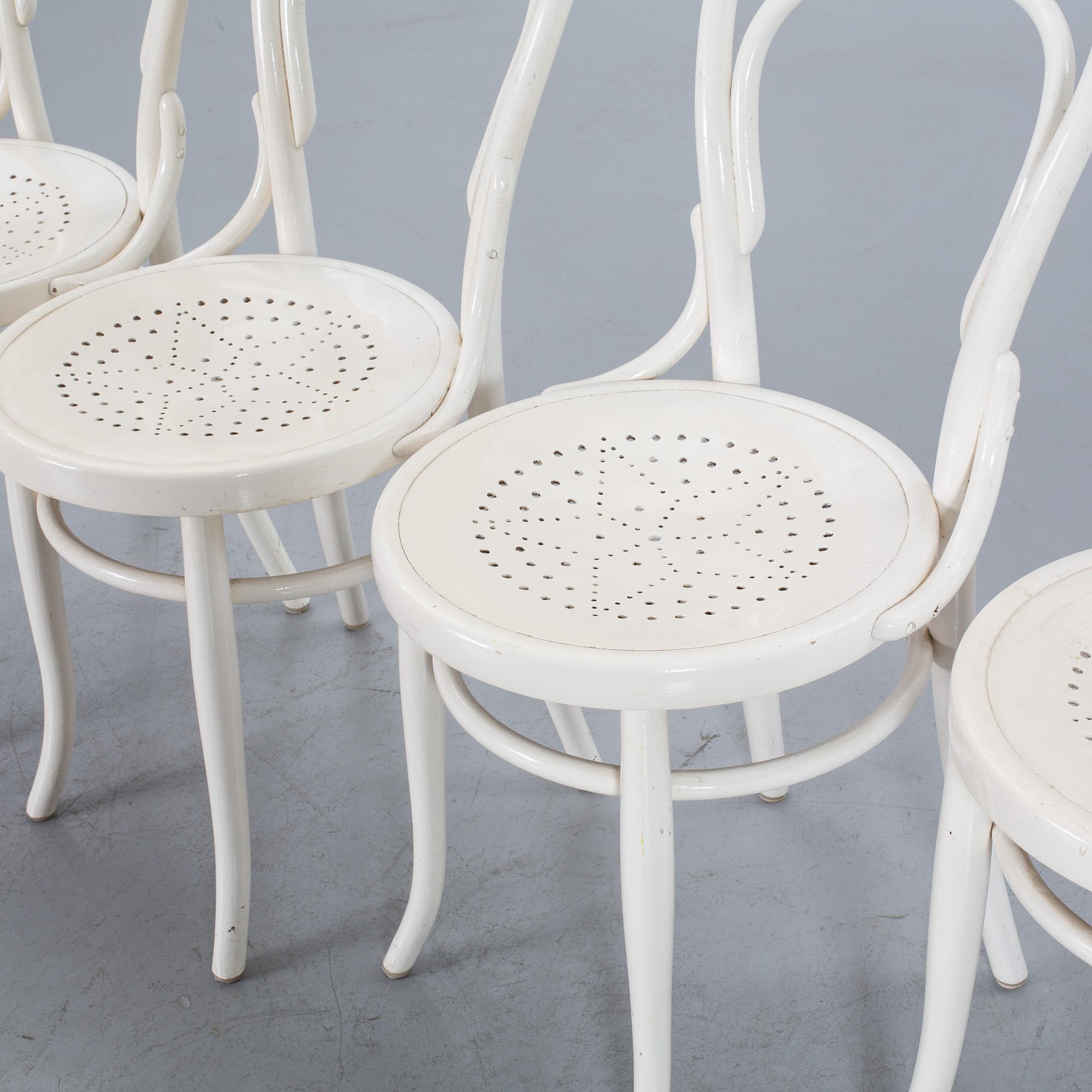 FOUR AUSRIAN FISCHEL BENtWOOD CHAIRS, late 19th or early 20th century.