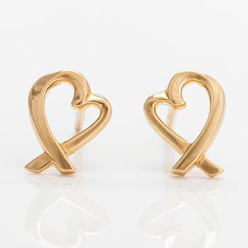 Tiffany & Co, Tiffany & Co, Paloma Picasso, korvakorut, "Loving Heart", 18K kultaa.