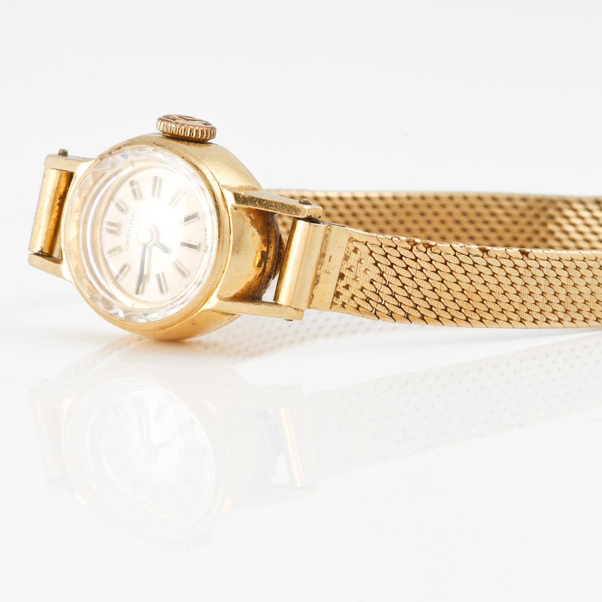 ARMBANDSUR, dam, Certina, 18K guld. Total vikt 17 g.