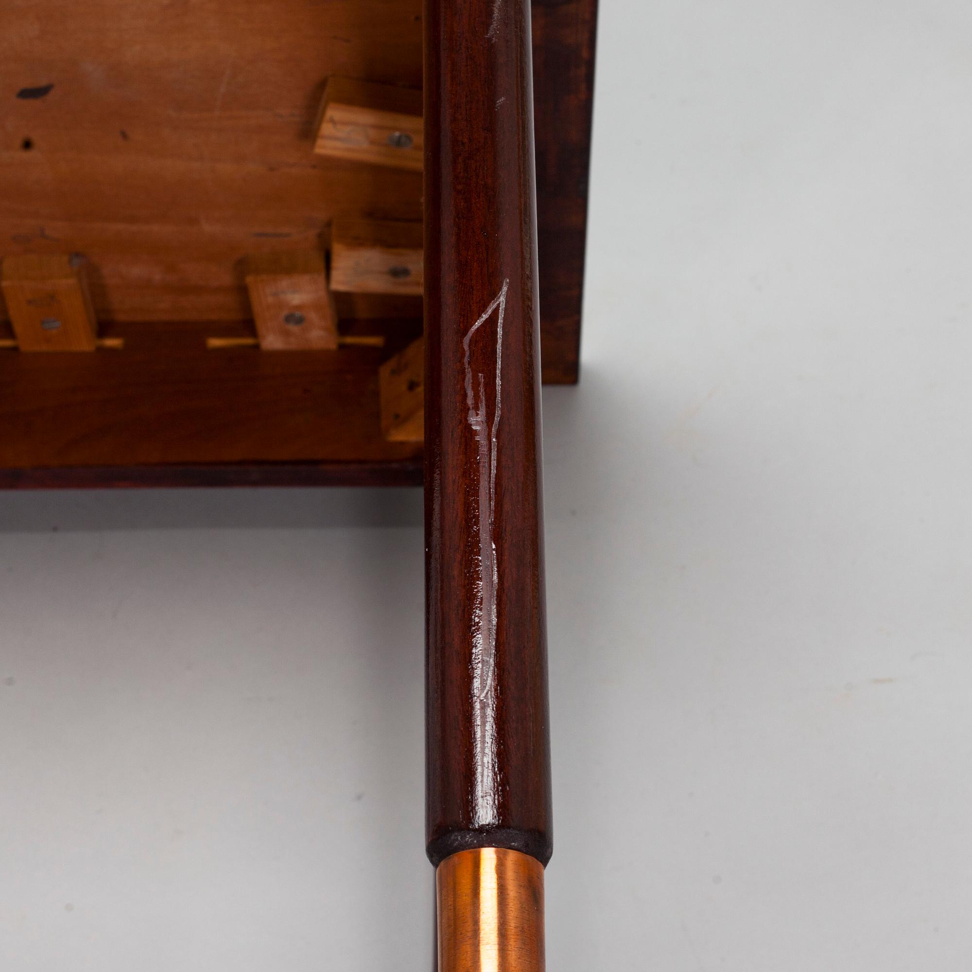 Bernhard Häkli, A Finnish Jugend table and six chairs, Vihdin Puuseppäin Huonekaluliike 1911.