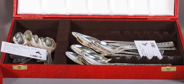 BESTICKSERVIS, 72 delar, silver, Norge, svenska importstämplar.
