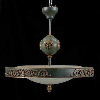 TAKLAMPA, art deco, 1920/1930-tal. Höjd ca 60 cm.