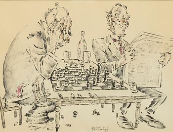 Aleksander Ristmägi, Newspaper reader and chess player.