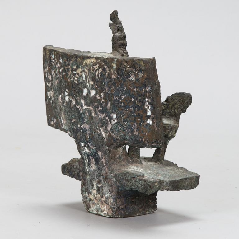 Kari Juva, bronsskulptur, signerad och daterad -88 samt monogramsignerad.