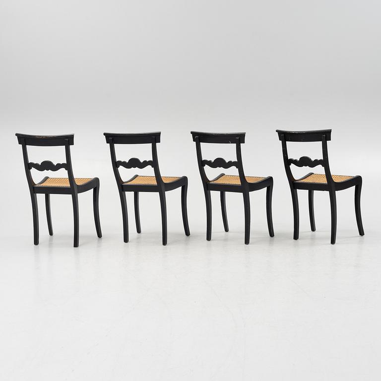 Four late Empire chairs, mid-19th Century.