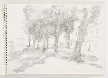 Lotte Laserstein, 3 skissblock med teckningar.