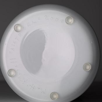 Matti Klenell, a unique free blown and solid glass "Ajeto Urn", produced at the Ajeto Glassworks, Czechia 2008.