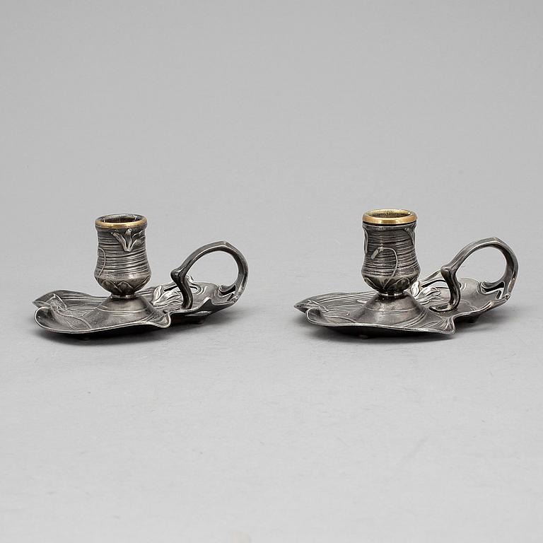 NATTLJUSSTAKAR, ett par, WMF, jugend, 1900-talets början.