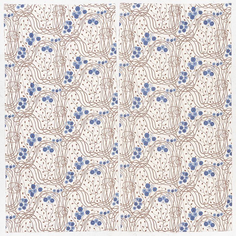 Josef Frank, curtains, a pair, "Loops", Firma Svenskt Tenn.