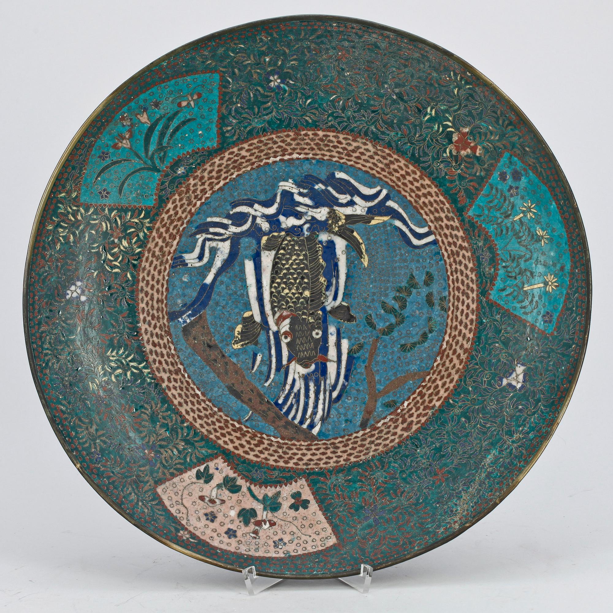 FAT, cloisonne, Kina/Japan, troligen tidigt 1900-tal.