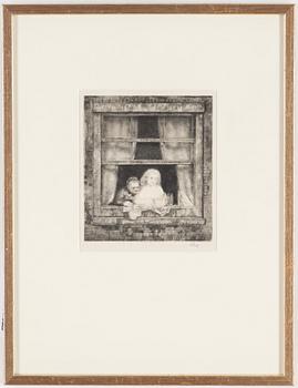 AXEL FRIDELL, etching, signed.