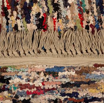 A carpet, rag-rug, ca 229 x 166 cm.