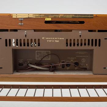 A teak radio gramophone 'Conserton Boston', Philips, 1950's.