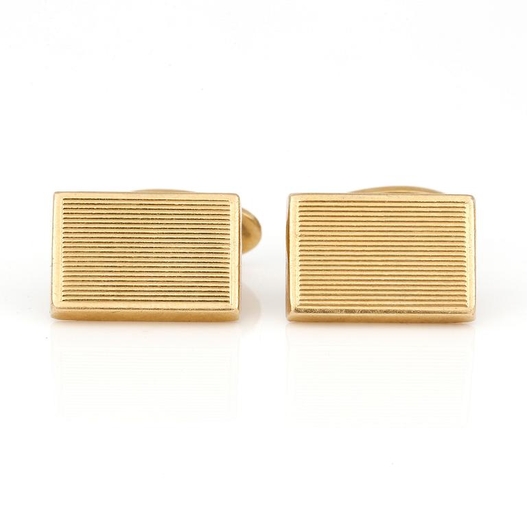 MANSCHETTKNAPPAR, ett par, 18K guld.