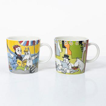 Arabia, 29 Moomin mugs, Finland.