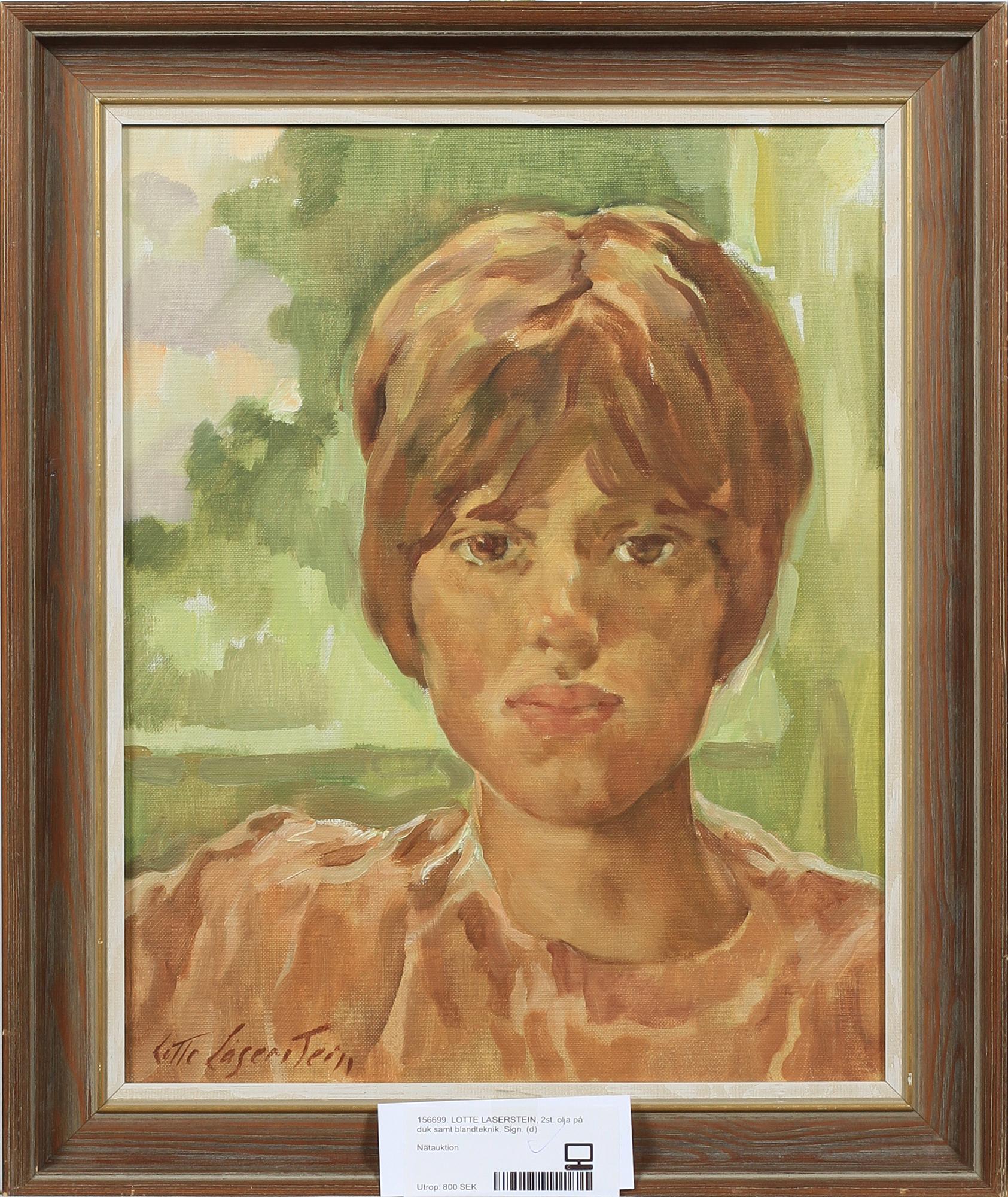 LOTTE LASERSTEIN, olja på duk samt blandteknik, 2st, sign.