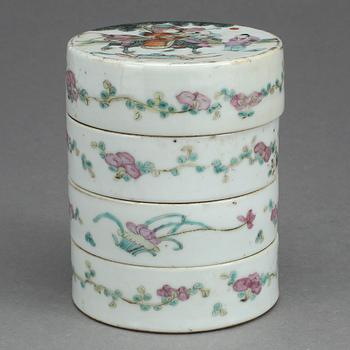 MATLÅDA, porslin, Kina, sent 1800-tal.