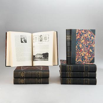 Books, Denmark, 4+ 3 volumes, Danske slotte og herregaarde, vol. I-IV and  Danska Herrgaarde ved 1920, vol. 1-III.