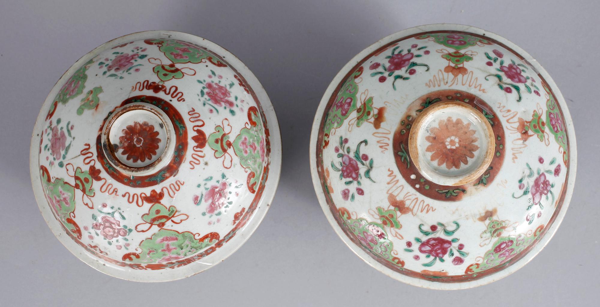 POTPURRIURNOR, 2 st, porslin, Kina, troligen omkring 1800.