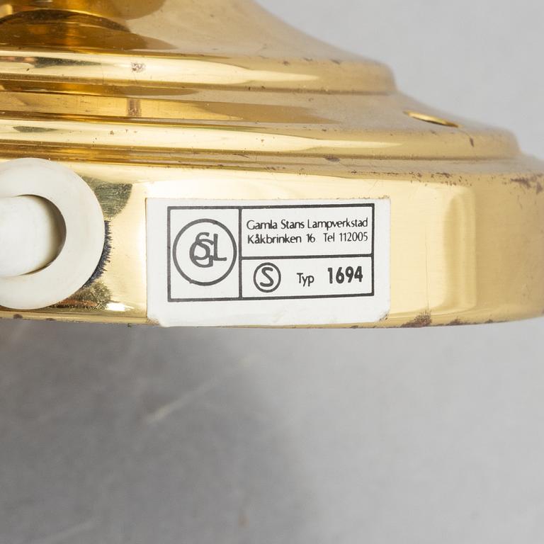 Vägglampa, Gamla stans Lampverkstad, sent 1900-tal.