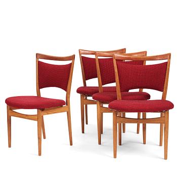 395. Finn Juhl, a set of four oak 'SW86' chairs,  Søren Willadsen, Denmark, 1950s.