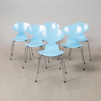 Arne Jacobsen, stolar 6 st, "Myran", Fritz Hansen, 1993.