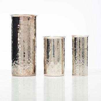 Bägare, 8 st, silver, bl a Lennart Råström, CG Råström, Stockholm 1975.