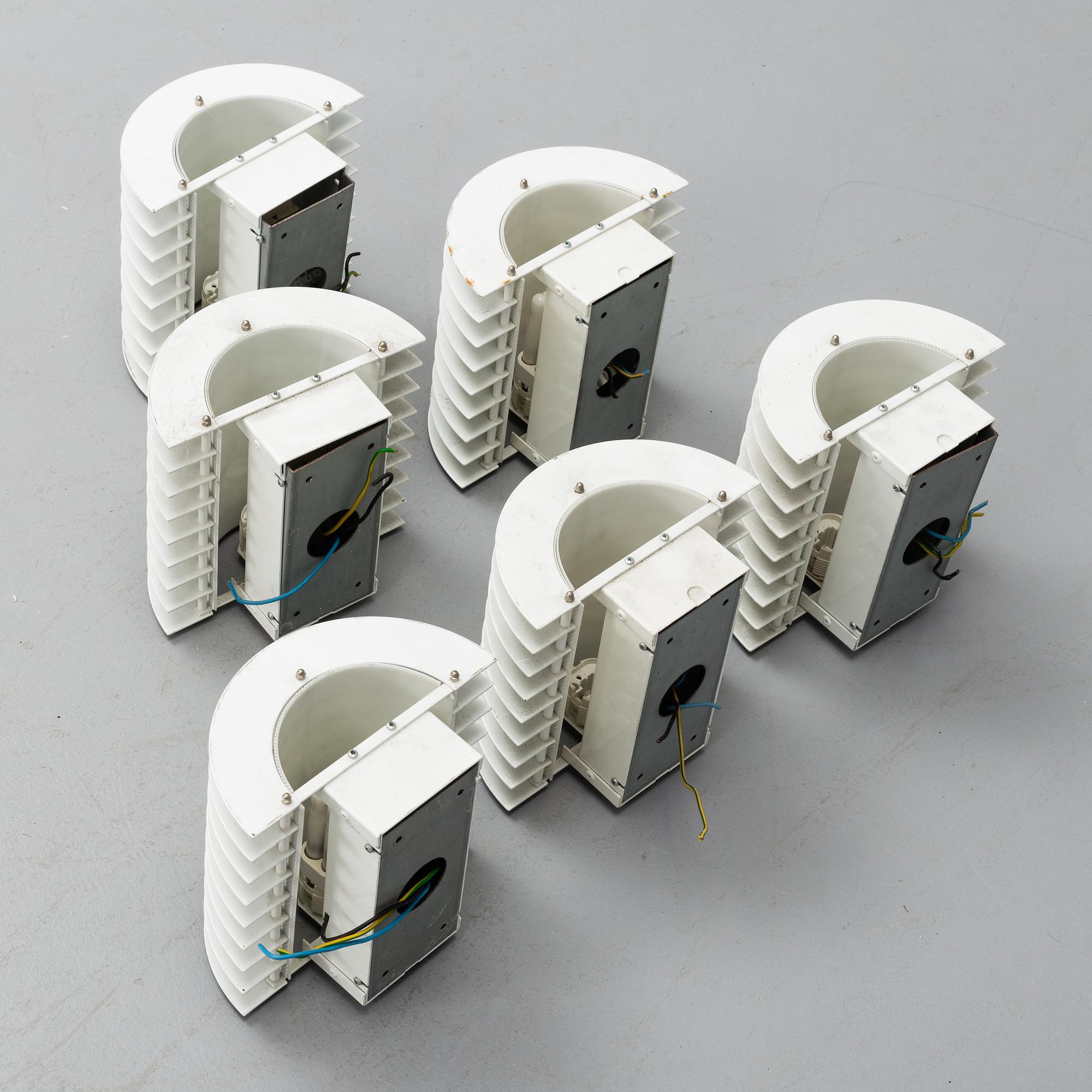 Six wall lights from Boréns.