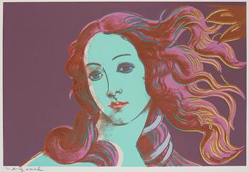 898. Andy Warhol, "Venus", from: "Details of renaissance paintings (Sandro Botticelli, Birth of Venus, 1482)".