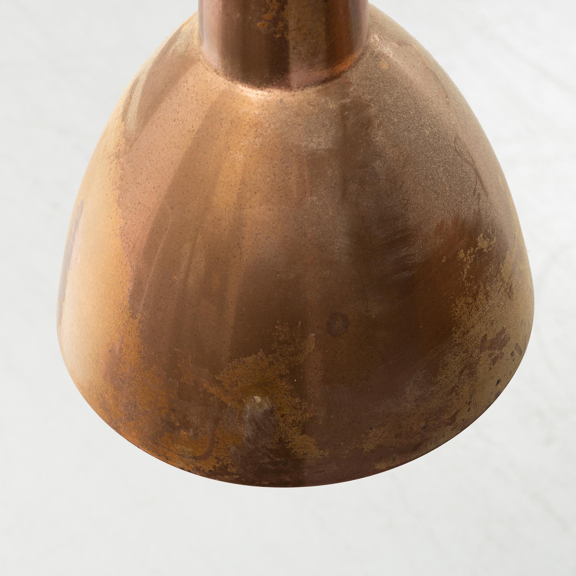 Hans-Agne Jakobsson, a copper ceiling lamp, Hans-Agne Jakobsson AB, Markaryd, Sweden, 1960's.