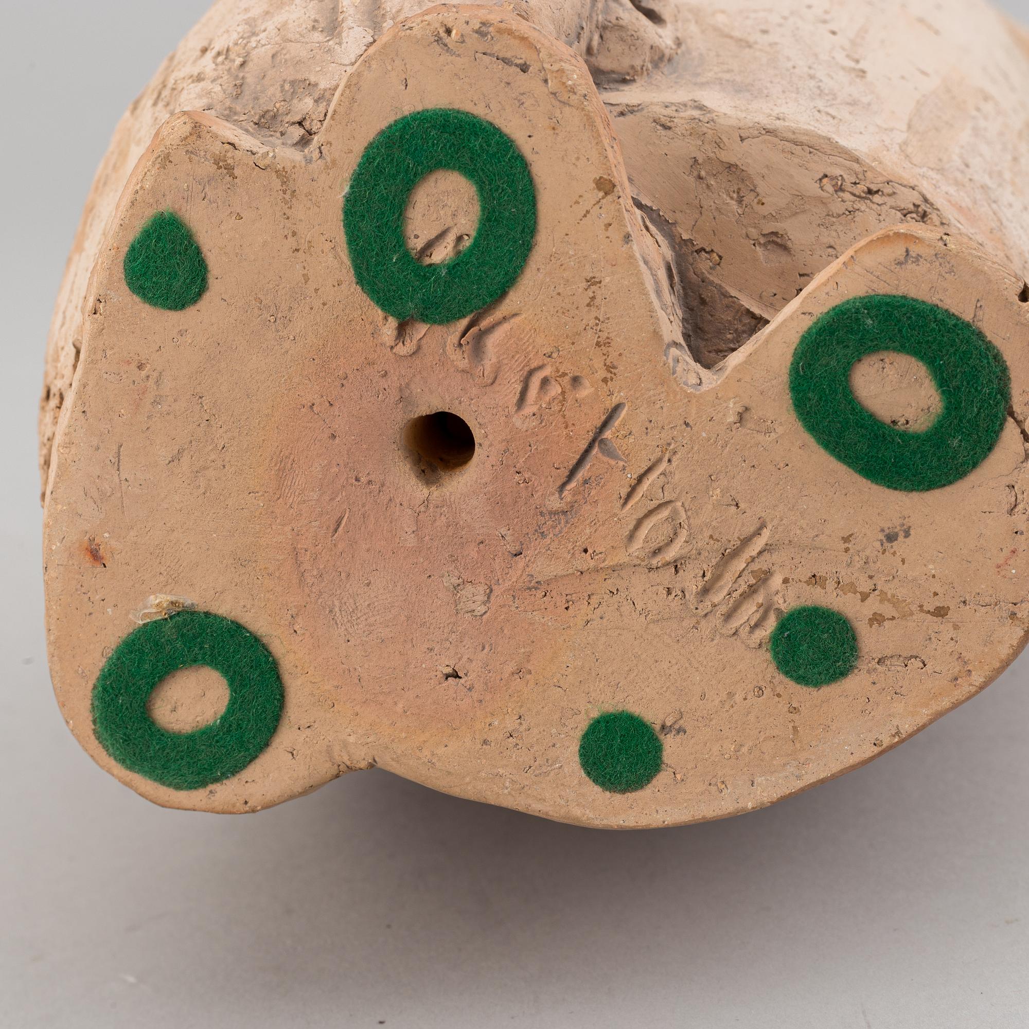 Åke Holm, an earthenware sculpture, signed.