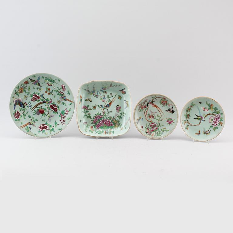 FAT, 3 st, SAMT SKÅLFAT, porslin, Kina, 1800-talets mitt.