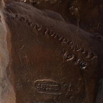 JOHN LUNDQVIST, Skulptur. Brons, sign, dat och med gjutarstämplar.