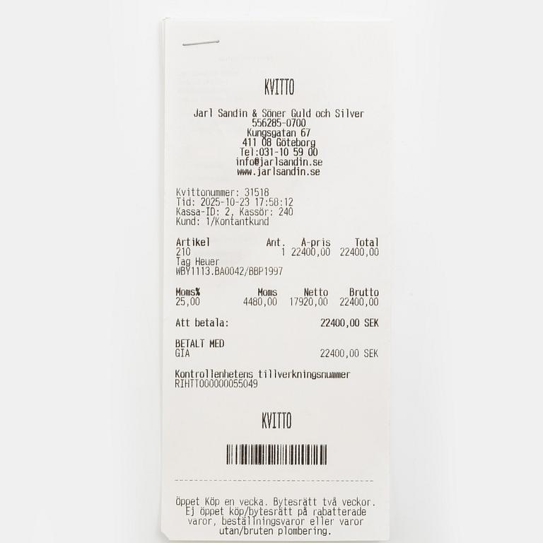 TAG Heuer, Formula 1, Solargraph, Solar Quartz, armbandsur, "Limited Edition", 38 mm.