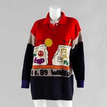 A 1980's wool sweater by Jean Charles de Castelbajac.