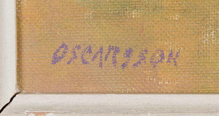 Bernhard Oscarsson, Landscape with windmills.