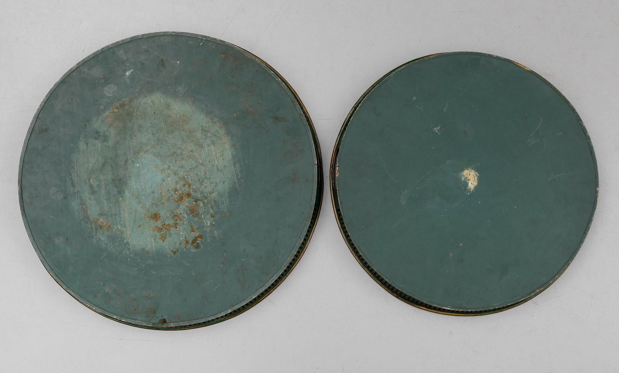 BRICKOR, 2 st, plåt, 1800-/1900-tal.