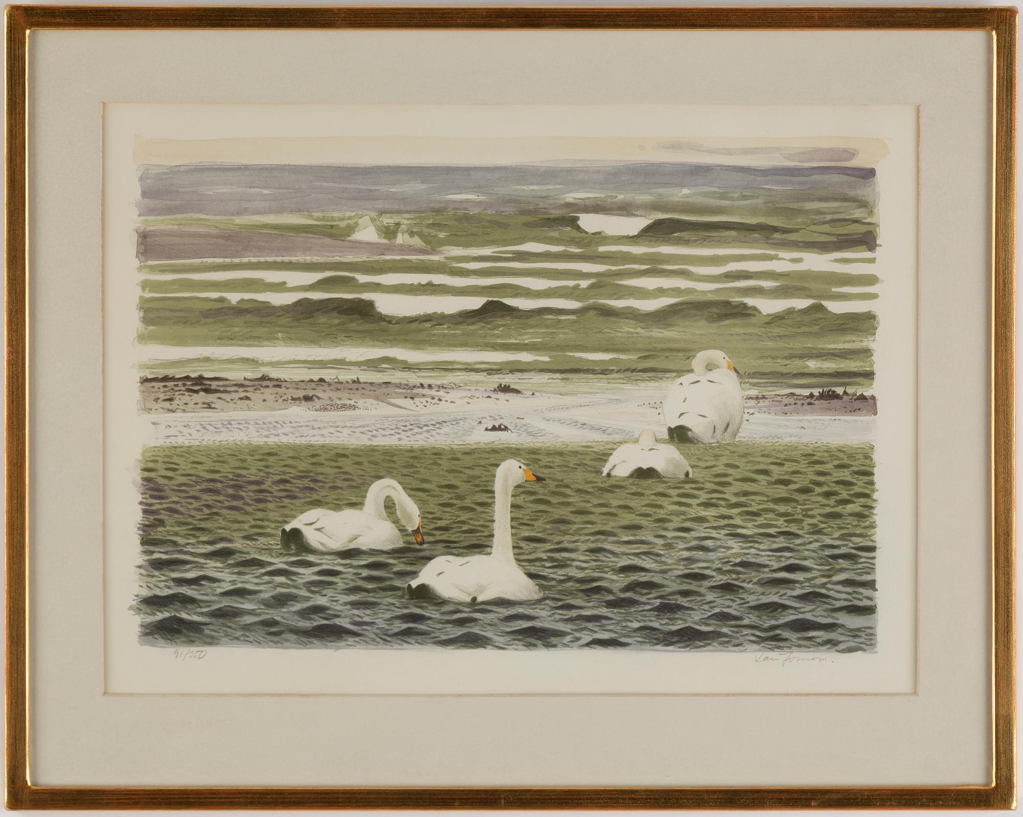 Lars Jonsson, färglitografi, signerad  91/350.