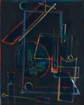 Gösta Adrian-Nilsson, masonite panel, Signed GAN and dated -53.