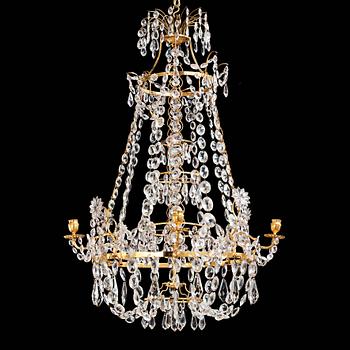 69. A Swedish Gustavian 1790's four-light chandelier.