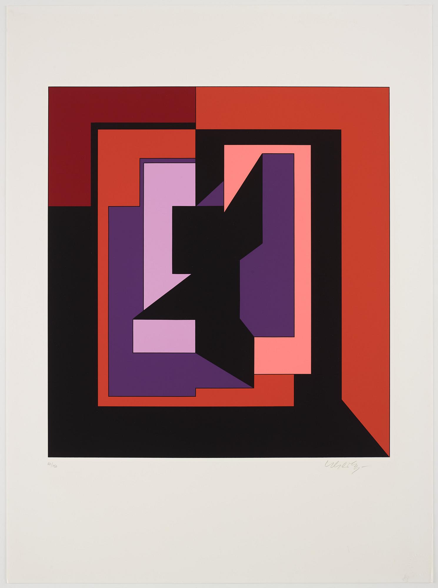 Victor Vasarely, portfolio with 5 silkscreen in colours, signed 60/150.