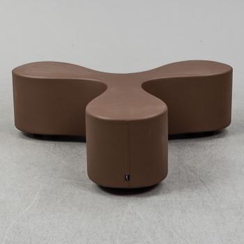 A 'Flower' bench by Sanaa for Vitra, designed 2001.