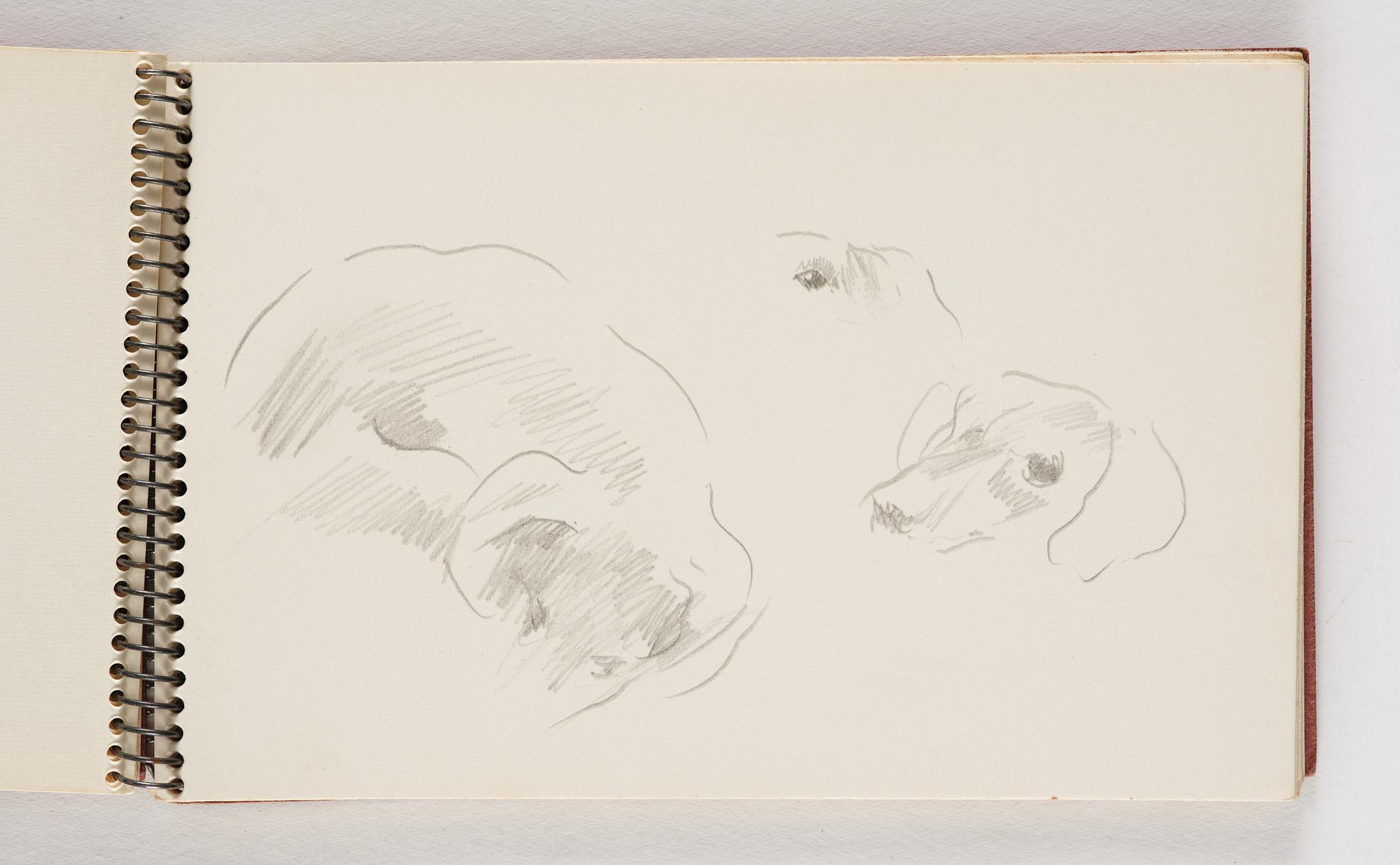 Lotte Laserstein, 10 små skissblock med teckningar.