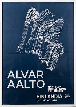 JULISTE, Alvar Aalto Näyttely, Finlandia-talo 18.01.-12.02.1978. Kaarlo Leppänen / Yhteiskirjapaino oy.