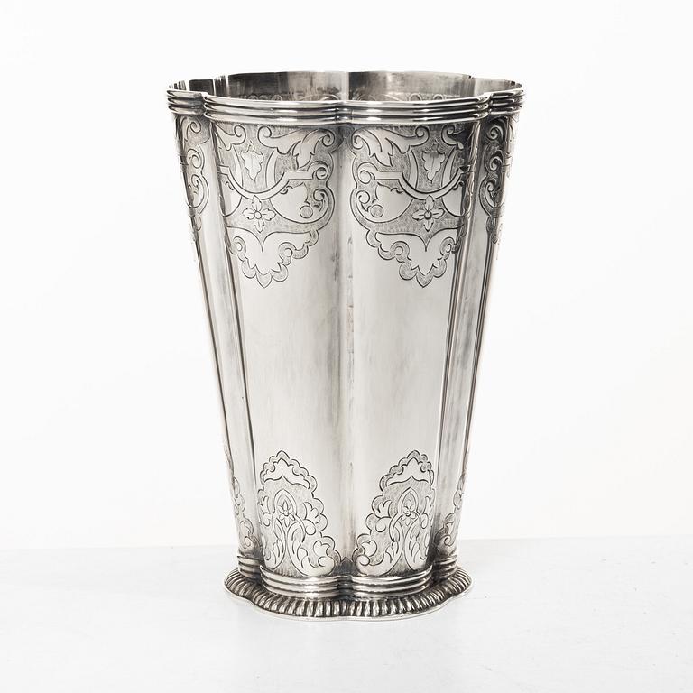 Tage Göthlin, vase, silver, Tenn & Silver Ab, Tesi, Gothenburg 1952.