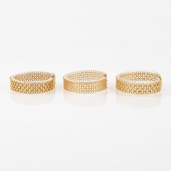 Three links, bracelet, 18K rose gold, x-link.